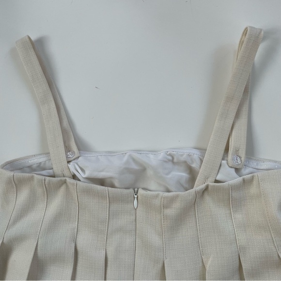 Commense Cream Oat Sacred Dream Skater Pleated Mini Dress Size Small, NWOT! - Picture 5 of 10